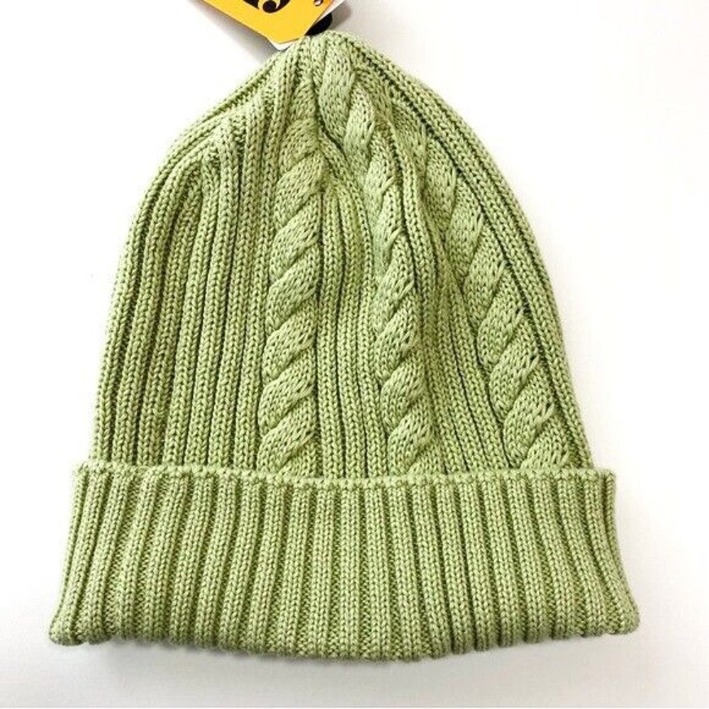 Carhartt Rib Knit Fisherman Beanie Cap Women Hat Embroidered Logo Sage Green - Picture 2 of 3